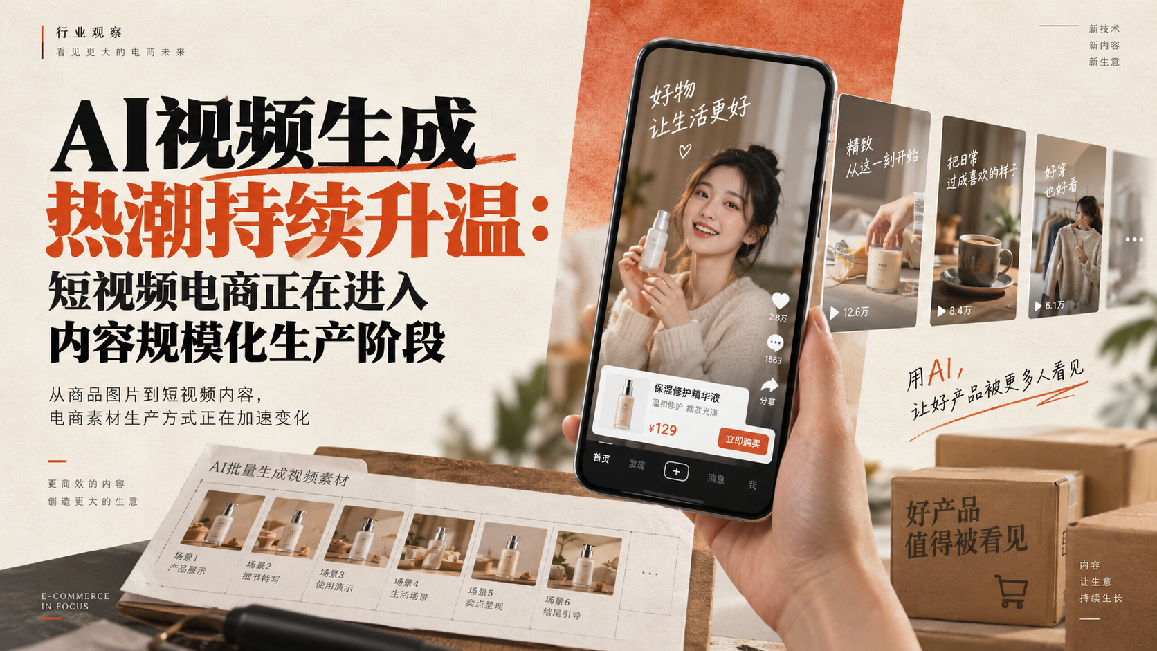 AI视频生成热潮持续升温：短视频电商正在进入内容规模化生产阶段